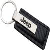 AU-TOMOTIVE GOLD, INC Jeep Cherokee Black Carbon Fiber Texture Leather Key Chain view 1