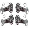1967-81 Camaro and Firebird Window Crank Handle 4-Pc Set -Clear Knobs view 1