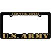 U.S. Army 2nd Infantry Division License Plate with Frame view 3