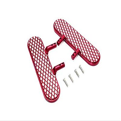 GPM For Thunder Tiger Kaiser XS Upgrade Parts Aluminum Exterior Trail (Diamond Silver) - 1Pr Set Red