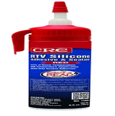 CRC RTV Silicone Sealant Red, High Temperature Gasket Maker & Adhesive Sealant, 6.5 oz Pressurized Tube with Select-a-Bead Nozzle General Sealing, Bonding & Waterproofing (12-Pack)