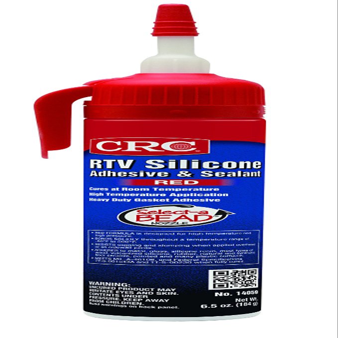 CRC RTV Silicone Sealant Red, High Temperature Gasket Maker & Adhesive Sealant, 6.5 oz Pressurized Tube with Select-a-Bead Nozzle General Sealing, Bonding & Waterproofing (12-Pack)