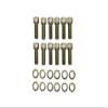 Pirate Mfg Intake Soc Head 12pc Zinc Bolt Kit, Compatible with Chevy Sbc V8 283-400 V6 90 view 1
