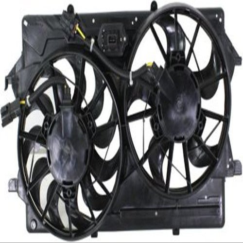 Crash Parts Plus Dual Cooling Fan for 2003-2004 Ford Focus, 28.35 inches, Automotive Engine Cooling Fan, 12 Volts, 2500 rpm, 3-Pin, Forced Air, Radiator Compatible
