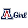 Arizona Wildcats Decal (A Girl Decal (4", 6"), 6 in) view 1