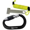 Urban UR140 Motorcycle Helmet Lock, Carabiner with Safer 4 Digit Code, T Buckle Adapter, More Visible Braided Steel Security Cable, Universal Anti Theft Accessory for Motorcycle and Bicycle Helmets view 1