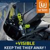 Urban UR140 Motorcycle Helmet Lock, Carabiner with Safer 4 Digit Code, T Buckle Adapter, More Visible Braided Steel Security Cable, Universal Anti Theft Accessory for Motorcycle and Bicycle Helmets view 4