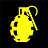 Hand Grenade Car, Window, WALL Decal, Military Army Sticker - Vinyl Car Sticker - Many Sizes and Colors - Die Cut No Background (4" Tall, Yellow) view 1