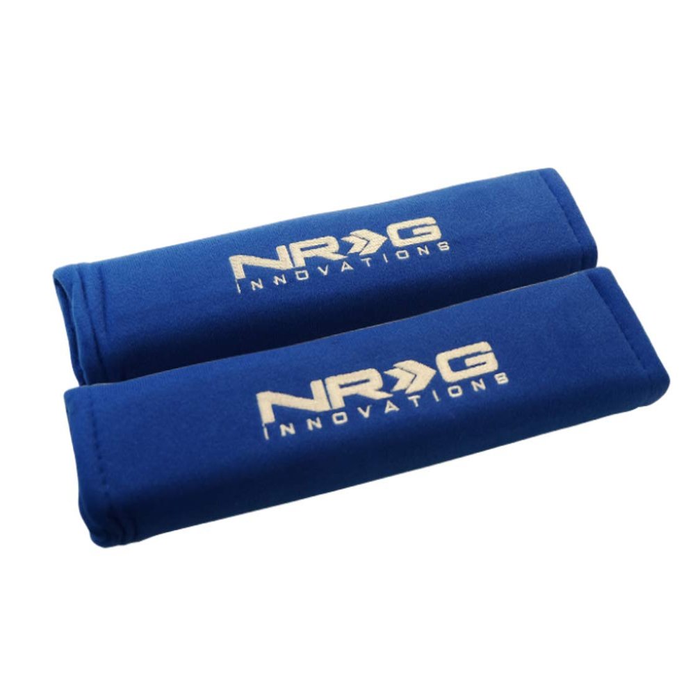 NRG Innovations SBP-27BL Blue Seat Belt Pad, 2 Piece (2.7" (wide) x 11" Short)