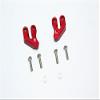 Axial SMT10 Grave Digger (AX90055) & MAX-D (AX90057) Upgrade Parts Aluminum Rear Supporting Mount - 2Pcs Set Red view 1