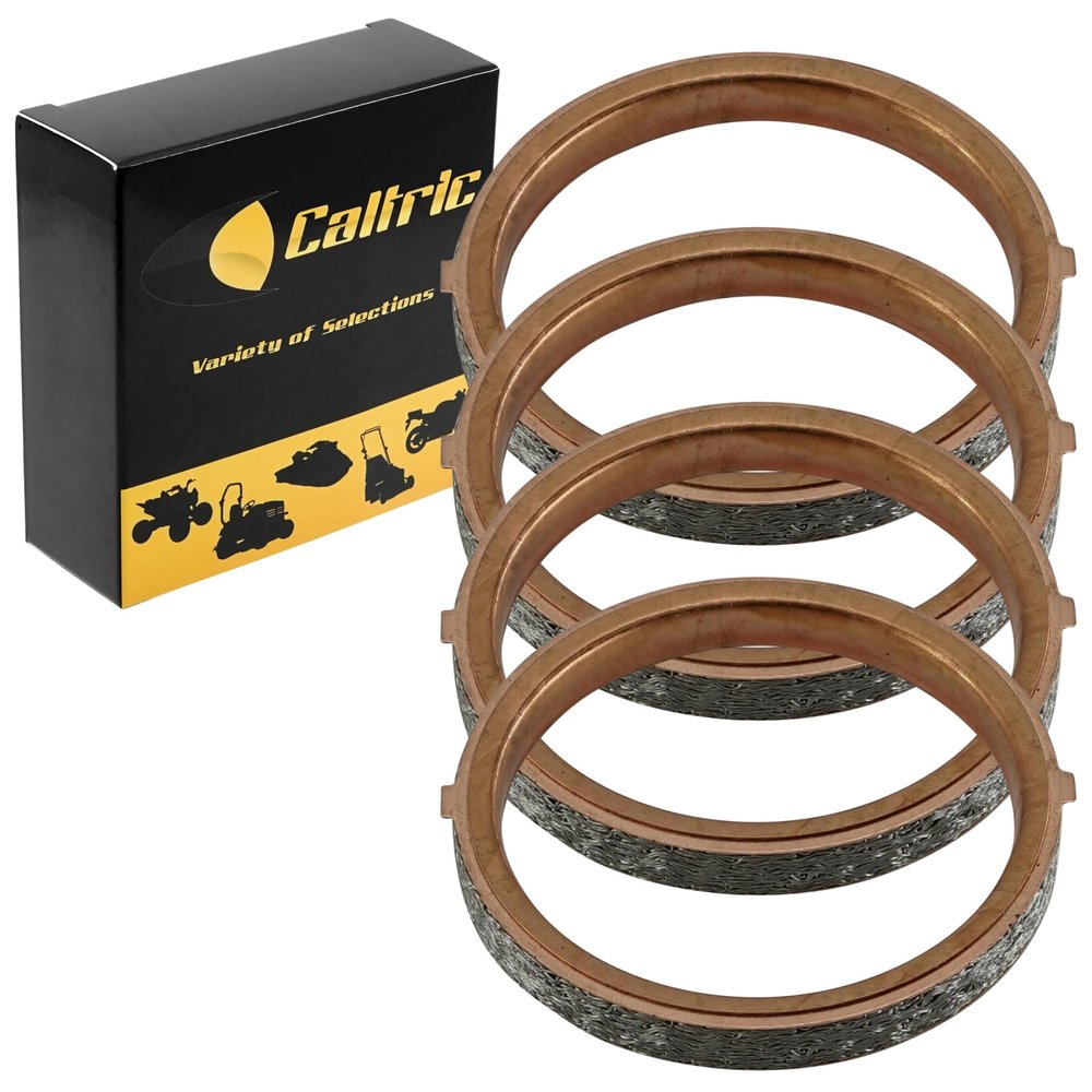 Caltric 4 Muffler Pipe Gaskets Compatible with Suzuki Gsx-S750A Gsx-S750Z Gsx-S750Za Abs 2015