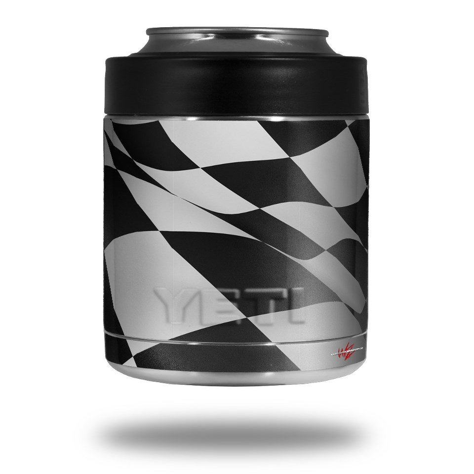 Checkered Racing Flag - Decal Style Skin Wrap fits Yeti Rambler Colster and RTIC Can (Cooler NOT Included)