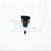 Hard Steel Motor Gear 48 Pitch 25T (Hole 3.175mm, Tooth Distance 0.5mm) - 1Pc Set Black view 1