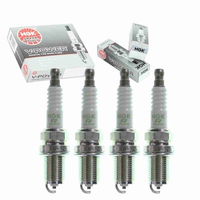 4 pc NGK V-Power Spark Plugs compatible with Honda Civic 1.6L L4 1999-2000