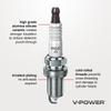 4 pc NGK V-Power Spark Plugs compatible with Honda Civic 1.6L L4 1999-2000 view 2