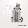 4 pc NGK V-Power Spark Plugs compatible with Honda Civic 1.6L L4 1999-2000 view 3