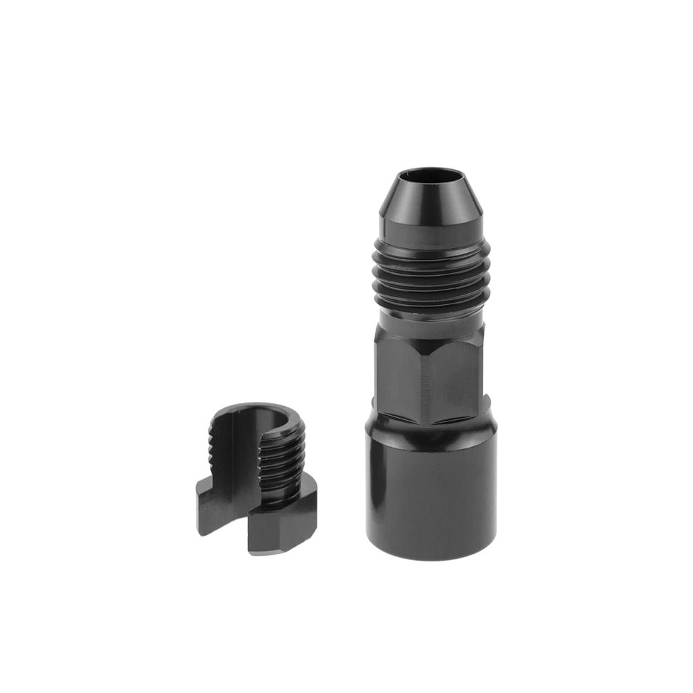 Red Horse Performance EFI Fitting-08 an Male to 3/8" SAE Quick-Disconnect Female Black