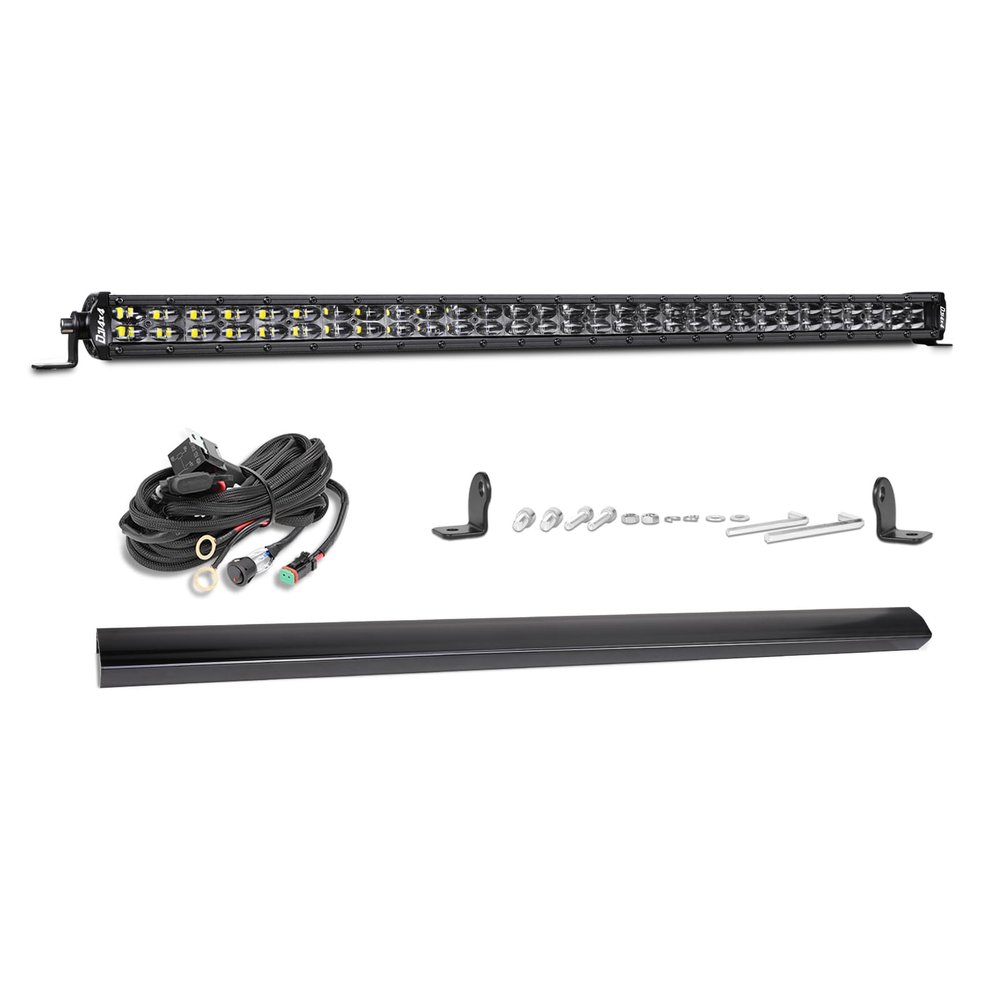 Niking Auto 30" Single Row LED Light Bar 240W LED Driving Light with Wiring Harness Spot Flood Combo Slim Off-Road Bumper LED Work Light Driving Fog Lights for Car Trucks Can-Am UTV ATV SUV Boat