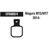 EBC Brakes CFA660/4 Disc Brake Pads, Compatible with Magura MT5/MT7, Red Organic (Soft) view 2