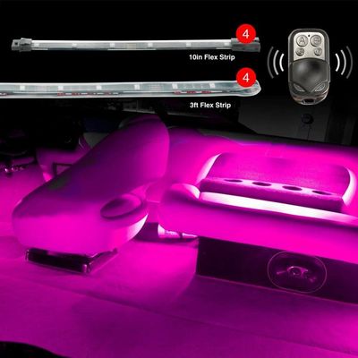 XKGLOW XK074012 6x36 Strips + 6X 10 Flex Strips 2 Million Color LED Accent Light Marine/Boat Kit