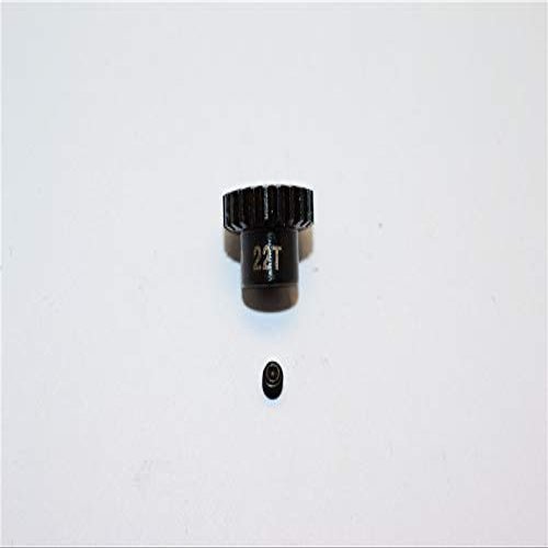 Hard Steel Motor Gear 48 Pitch 22T (Hole 3.175mm, Tooth Distance 0.5mm) - 1Pc Set Black