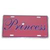 AES Pretty Pink Princess 6"x12" License metal Plate Sign view 1