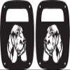 JeepTails Bloodhound Dog Tail lamp Light Covers Compatible with Jeep CJ or YJ and TJ Wranglers - Black - Set of 2 view 1