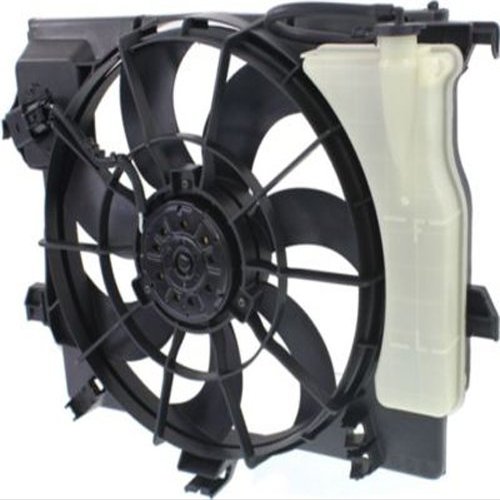CPP Single Cooling Fan for Hyundai Accent, Veloster w/ Auto Transmission HY3115136 - 24.41 inches - Automotive Engine Cooling Fan
