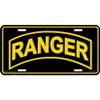 U.S. Army Ranger License Plate with U.S. Army Frame view 2