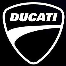 Ducati Motorcycle Decal Vinyl Sticker|Cars Trucks Laptop| White |5.5 x 5.2 in|CCI759