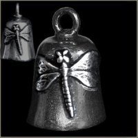 Pewter Motorcycle Gremlin Bell Dragonfly Dragon Fly Made in USA