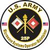 US Army MOS 25P Microwave Systems Operator/Maintainer 3.8 Inch Decal view 1