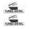 Yoaoo 2Pack Compatible with Cummins Turbo Emblem Badge High Output 2500 3500 Emblem Glossy Chrome 4.5" by 2.9" inches view 1