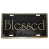 Blessed Black 6"x12" License metal Plate Sign view 1