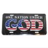 AES One Nation Under God Black USA American 6"x12" License metal Plate Sign view 1