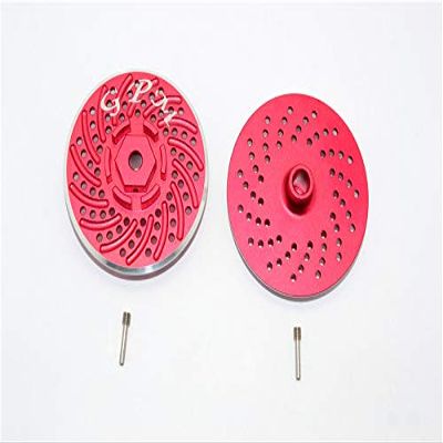 GPM For HPI Savage XL Flux Upgrade Parts Aluminum Wheel Hex Claw With Brake Disk - 2Pcs Set Red