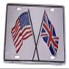 AES USA American & UK United Kingdom British Britain 6"x12" License Metal Plate Sign view 1