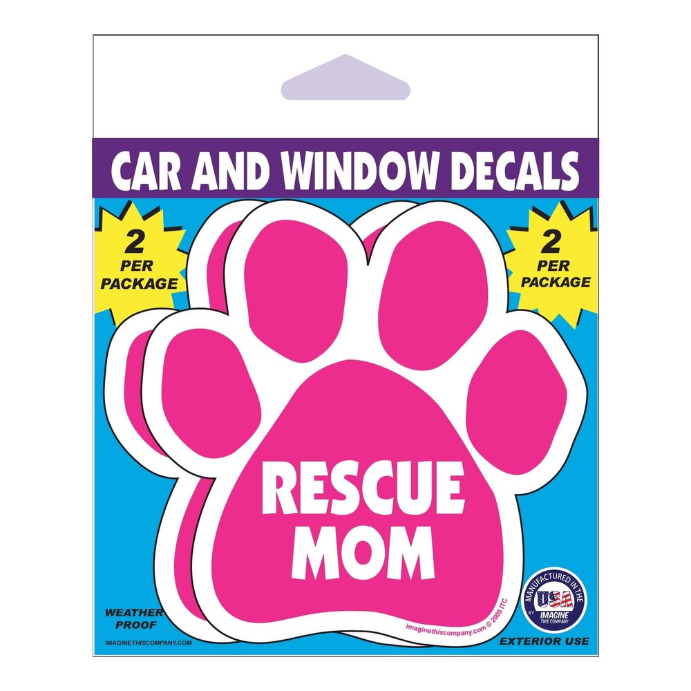 Imagine This D1943 Car Decal (Rescue Mom), 2 Pack