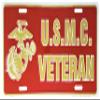 U.S.M.C. Veteran License Plate view 1