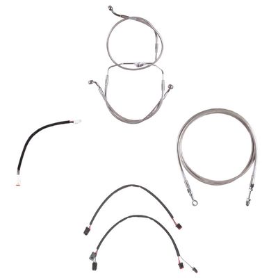 Hill Country Customs Complete Stainless Hydraulic Line Kit for 13" Handlebars on 2016 & Newer Harley Street Glide, Road Glide models without ABS HC-CKC111013-SS
