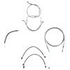 Hill Country Customs Complete Stainless Hydraulic Line Kit for 13" Handlebars on 2016 & Newer Harley Street Glide, Road Glide models without ABS HC-CKC111013-SS view 1