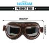 MUXSAM Vintage Motorcycle Goggles, ATV Motocross Goggles, Dirt Bike Racing Riding Off Road Scooter Glasses, Windproof Dustproof Eyewear for Adults Men Women, Copper Frame Smoke Lens view 2