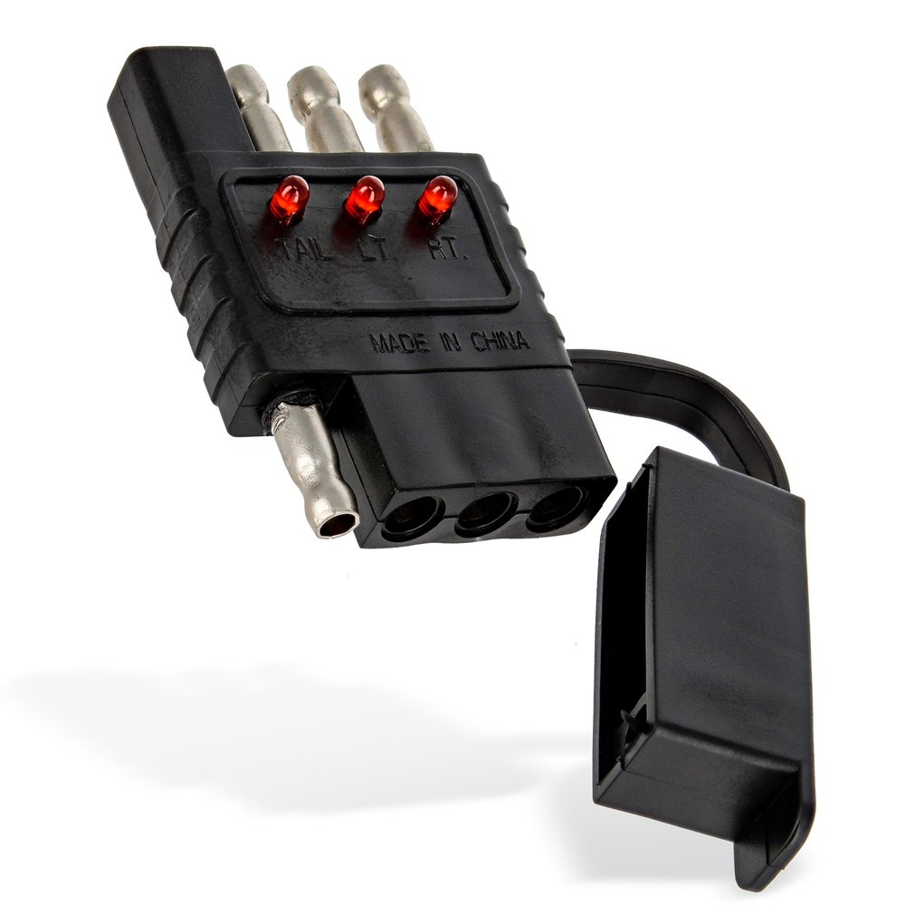 ABN Trailer Light Tester 4 Pin Trailer Plug Adapter - LED 4 Way Trailer Brake Light Tester for Inline Circuits