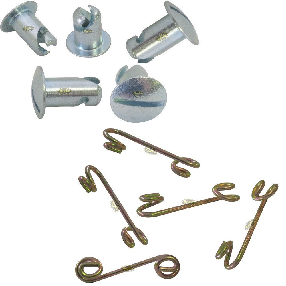 Steel Buttons with Springs (Button Height: .500") (Spring Height: .300") Bryke Fasteners
