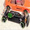 Delrin Drift Tires Of 26mm Width Mount With 6 Spokes Plastic Wheels - 1Pr Set Black+Green view 4