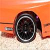 Rubber Slick Tires Of 26mm Width Mount With 7 Spokes Plastic Wheels - 1Pr Set Black+Red view 3