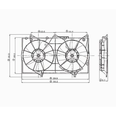 CPP Dual Cooling Fan for 2004-2006 Lexus ES330 LX3115111