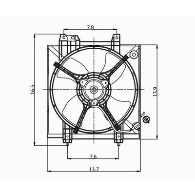CPP Single Cooling Fan for Subaru Baja, Legacy, Outback SU3113104