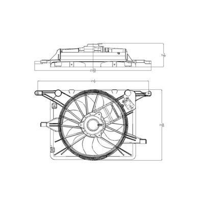 CPP Single Cooling Fan for Pontiac Solstice, Saturn Sky GM3115214