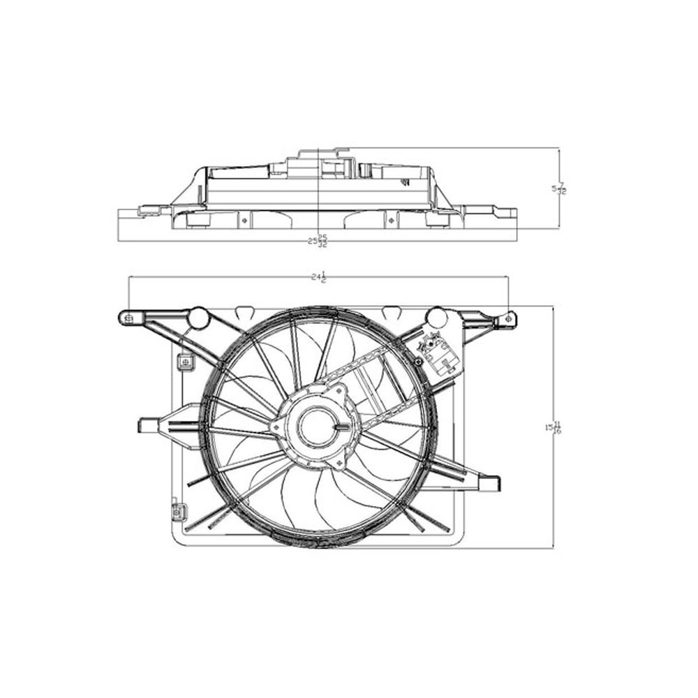 CPP Single Cooling Fan for Pontiac Solstice, Saturn Sky GM3115214